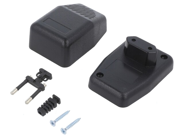 Behuizing: voor voedingseenheid; X: 56mm; Y: 83mm; Z: 46mm; ABS Behuizing: voor voedingseenheid; X: 56mm; Y: 83mm; Z: 46mm; ABS